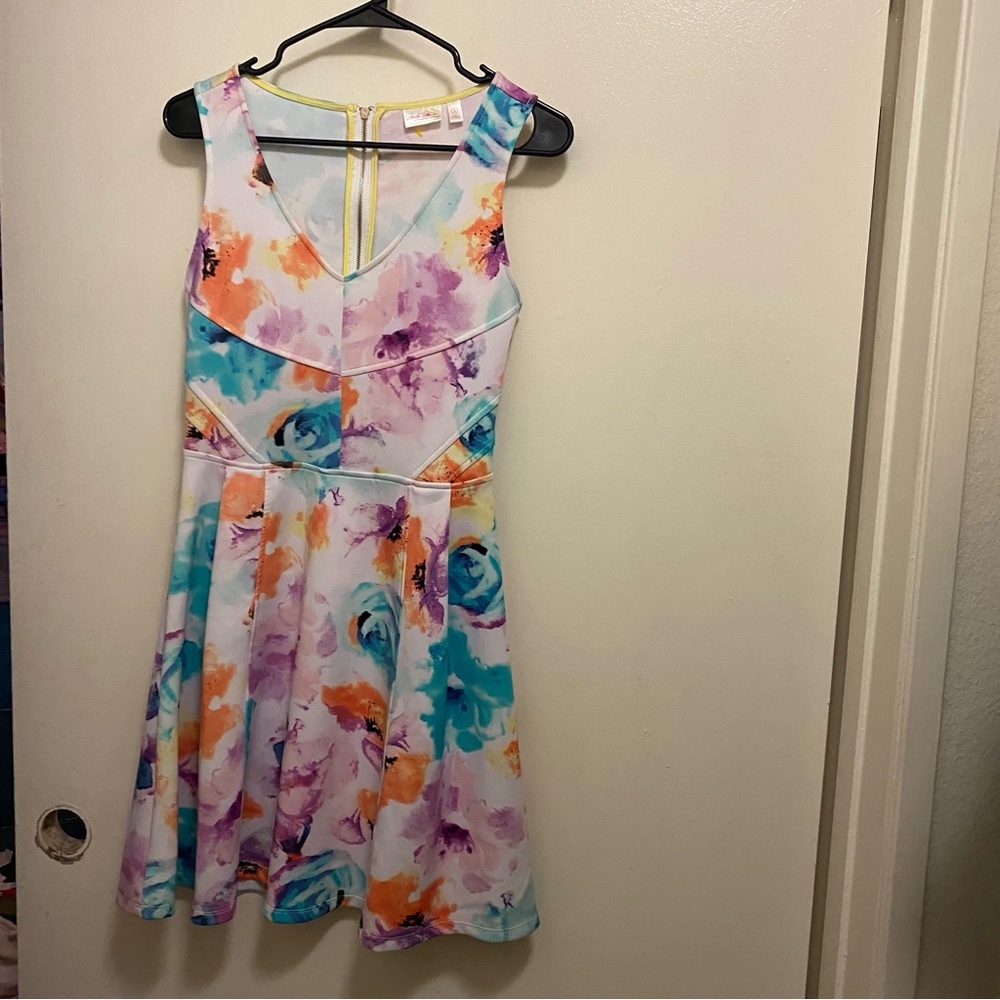 Marilyn Monroe Womens Mini Tank Dress S Small 34” Bright Pastel Floral Spring